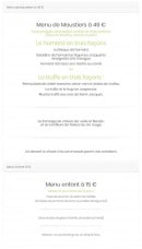 Carte et menu de La Bonne Auberge à Moustiers Sainte Marie — Le menu de moustiers et menu enfant