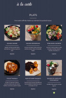 Menu Les bons petits plats - Les plats