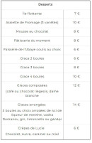 Menu Le Tinto - Les desserts