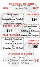 Menu MariO BistrO - La formule midi