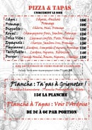 Menu MariO BistrO - Les pizzas et tapas