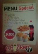 Menu Chicken Vil - Menu spécial