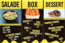 Menu Street Food Company - Les salades, box et desserts