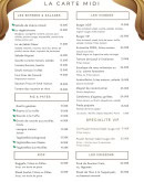 Menu Vip  Rhum - Les viandes, riz et poissons,...