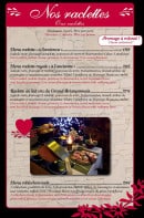 Menu Le Gavroche - Les raclettes
