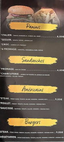 Menu Pizzeria La Cascade - Les sandwichs, paninis, americains et burgers