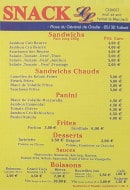 Menu Le Snack Pizza LL - Les sandwiches, paninis, frites...