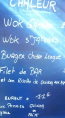 Menu La chaise longue - Les plats