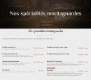 Menu Le Rendez-Vous - Les spécialités montagnardes