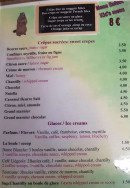 Carte et menu de Le vieux pisteur à Agnieres en Devoluy — Crêpes sucrées et glaces