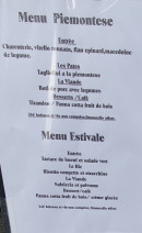 Carte et menu de La Pause du Viandante à Chateau Ville Vieille — Les menu piémont-se, menu estivale