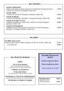 Carte et menu de Le Temps de Vivre à Chateau Ville Vieille — Les assiettes, plats et desserts