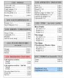 Carte et menu de Le Temps de Vivre à Chateau Ville Vieille — Les sodas, eaux et vins,..