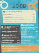 Menu Le St BO - Les salades, planches, ...