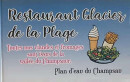 Carte et menu Restaurant glacier de la plage Saint Julien en Champsaur