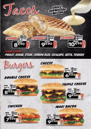 Menu Aksil Fast Food - Les tacos et burgers