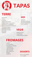 Menu Berco - Les tapas