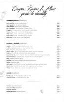 Menu Canastel - Les coupes, raviers, ...