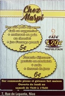 Menu Chez Maspi - Les formules 