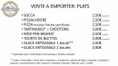 Menu Chez Pipo - Les plats à emporter