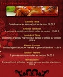 Menu Indian Lounge - Les grillades tandoori