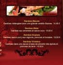 Menu Indian Lounge - Les gambas