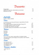 Menu Juste un Kiff - Desserts et boissons
