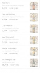 Menu KhaeSarap - Les boissons suite