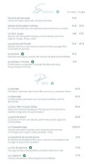 Menu L'Azur - Les entrées et plats