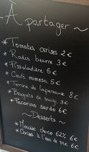 Menu Le Bistrot des Serruriers - A partager