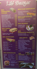 Menu Lib'Burger - Les sandwichs, hamburgers, paninis, ...