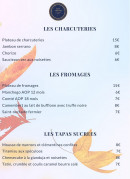 Menu Los Amigos - Les charcuteries, fromages et  tapas sucrées