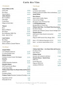 Menu Maison Joia - Carte des vins