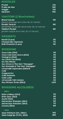 Menu Mon Maki - Les desserts et boissons