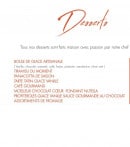 Menu Ornato - Les desserts 