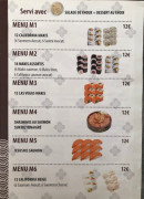 Menu Sushi sun - Les menus