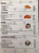 Menu Sushi sun - Les sushis, makis, ...