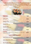 Menu Sushi Ya - Les makis 