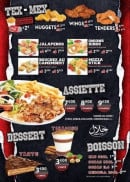 Menu Tank burger - Les tex mex, assiette, desserts et boissons