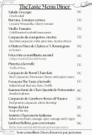 Menu The taste - Les menus diner