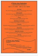 Menu Le Croissant Rose - Les salades et pâtes 