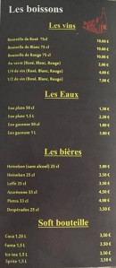 Menu Pizza chez Dany - Les boissons