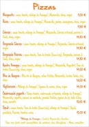 Menu L'Atelier Gourmand - Pizzas
