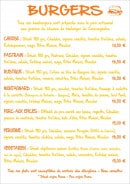 Menu L'Atelier Gourmand - Burgers