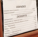 Menu Le Cafe Des Sports - Les viandes et desserts