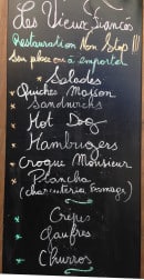 Menu Les Vieux Fiancés - L' ardoise 