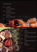 Menu Rajasthan - Les fruits de mer et légumes