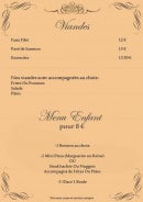 Menu Casa Mia - Les viandes et menu enfant