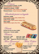 Menu Le Convivial Family - Poissons, sandwiches, desserts,...