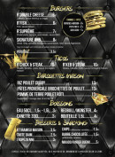 Menu Riviera night burger - Burgers, tacos et boissons